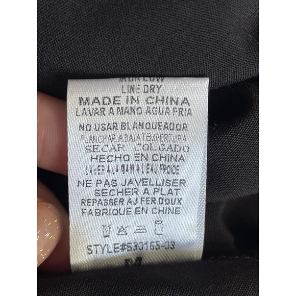 Altar'd State Skirt M Black Cream Flowy Floral Print Mini Tiered Lined - Picture 6 of 7